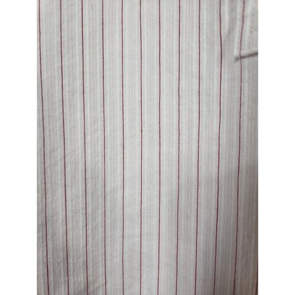 Old Frontier Clothing Co. Western Cream Red Stripe Club Collar Shirt Men's Small - Picture 10 of 14
